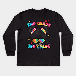 2nd Grade  3rd Grade Messy Bun Teacher Kids Kids Long Sleeve T-Shirt